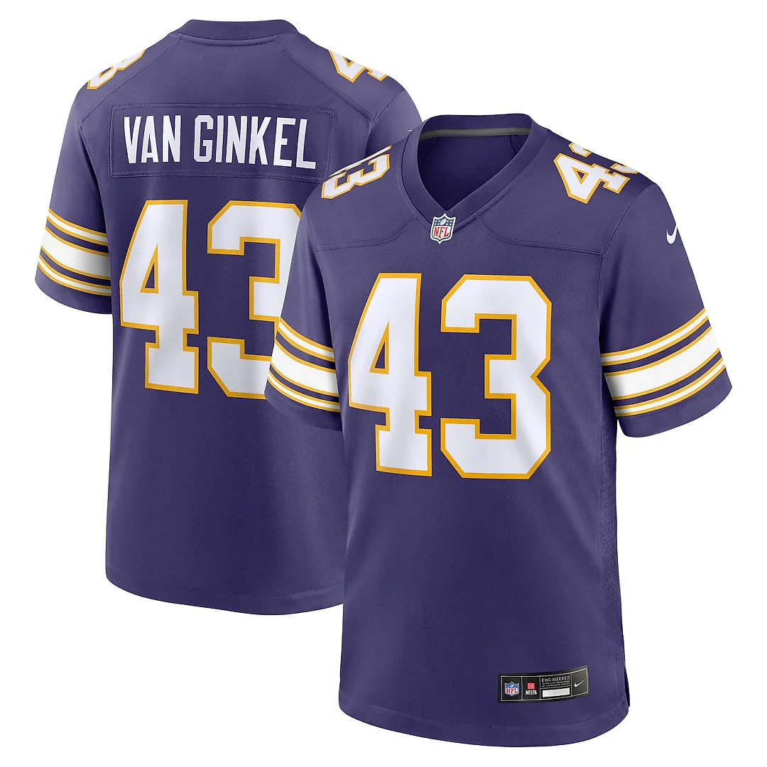 Zennovawear Andrew Van Ginkel Minnesota Vikings Alternate Game Jersey - Purple