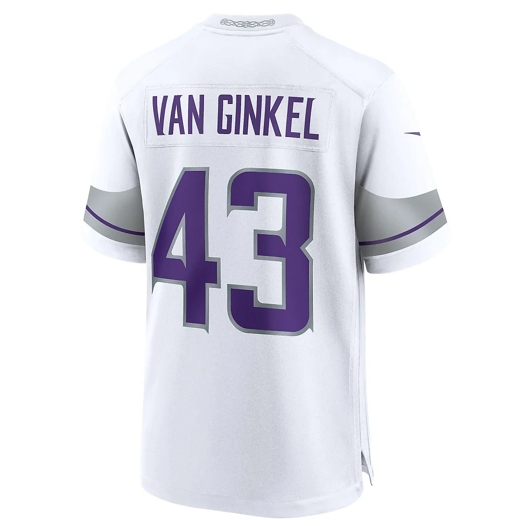 Zennovawear Andrew Van Ginkel Minnesota Vikings Alternate Game Jersey - White