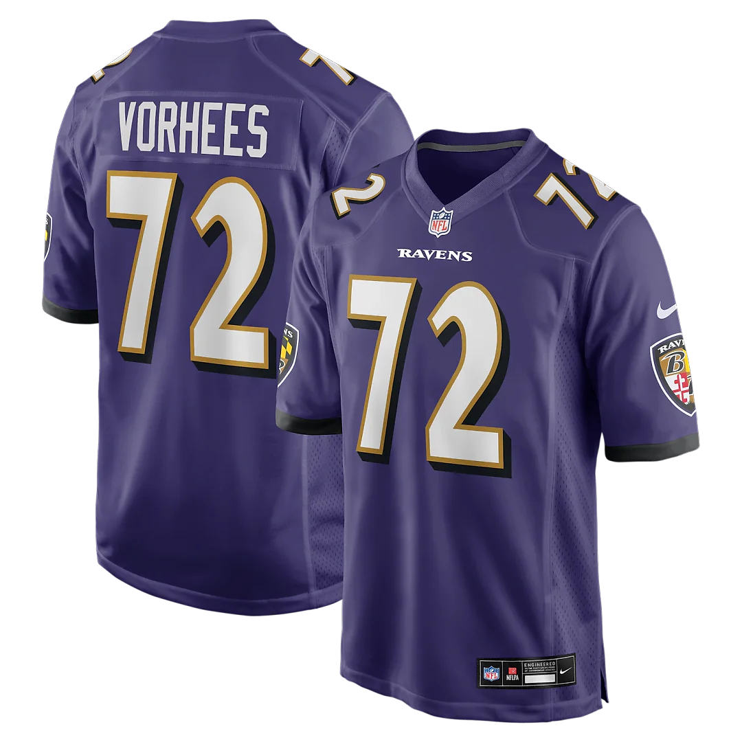 Zennovawear Andrew Vorhees Baltimore Ravens Team Game Jersey - Purple