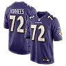 Zennovawear Andrew Vorhees Baltimore Ravens Team Game Jersey - Purple