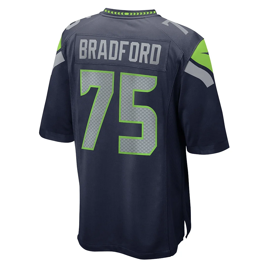 Zennovawear Anthony Bradford Seattle Seahawks Game Jersey - College Navy