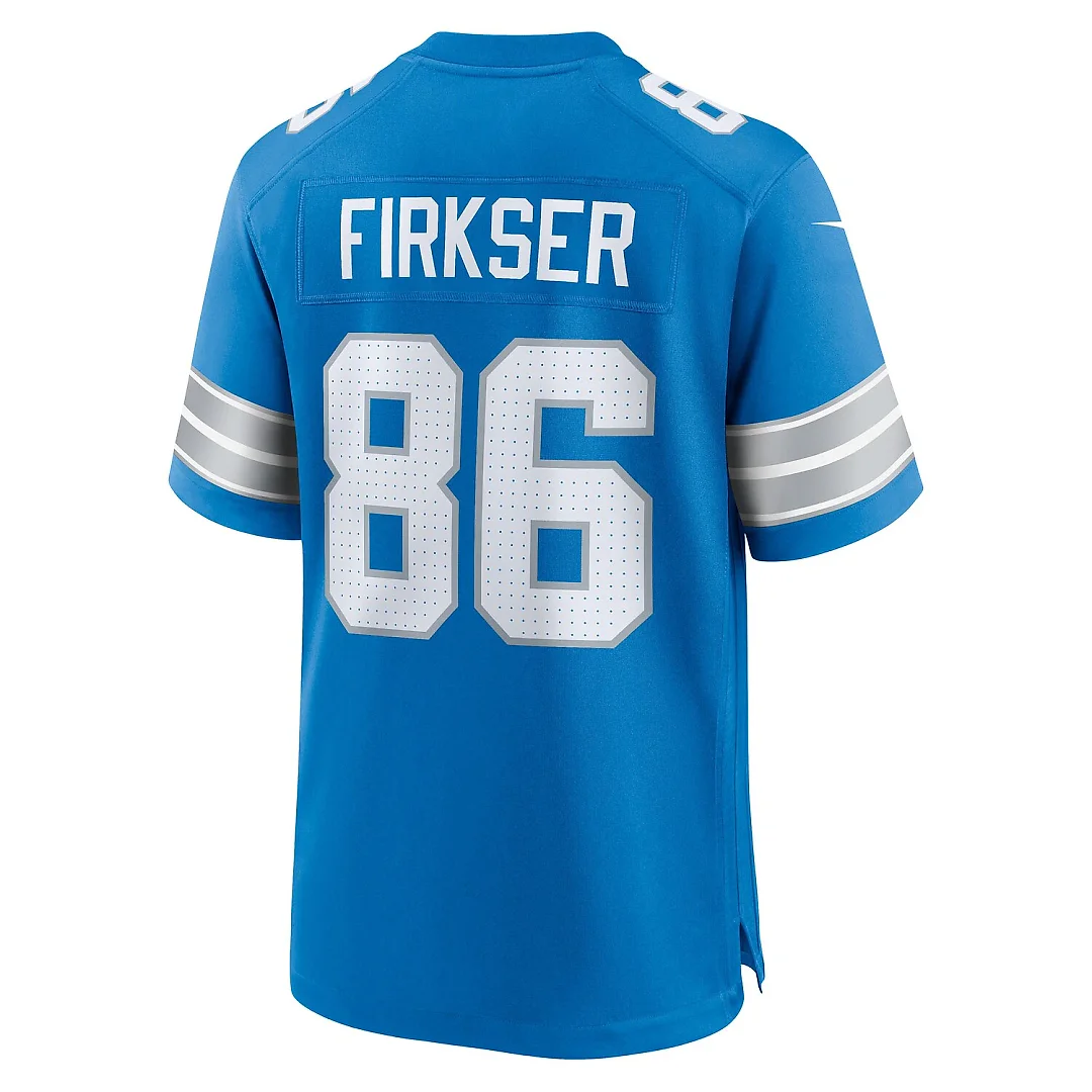 Zennovawear Anthony Firkser Detroit Lions Team Game Jersey - Blue