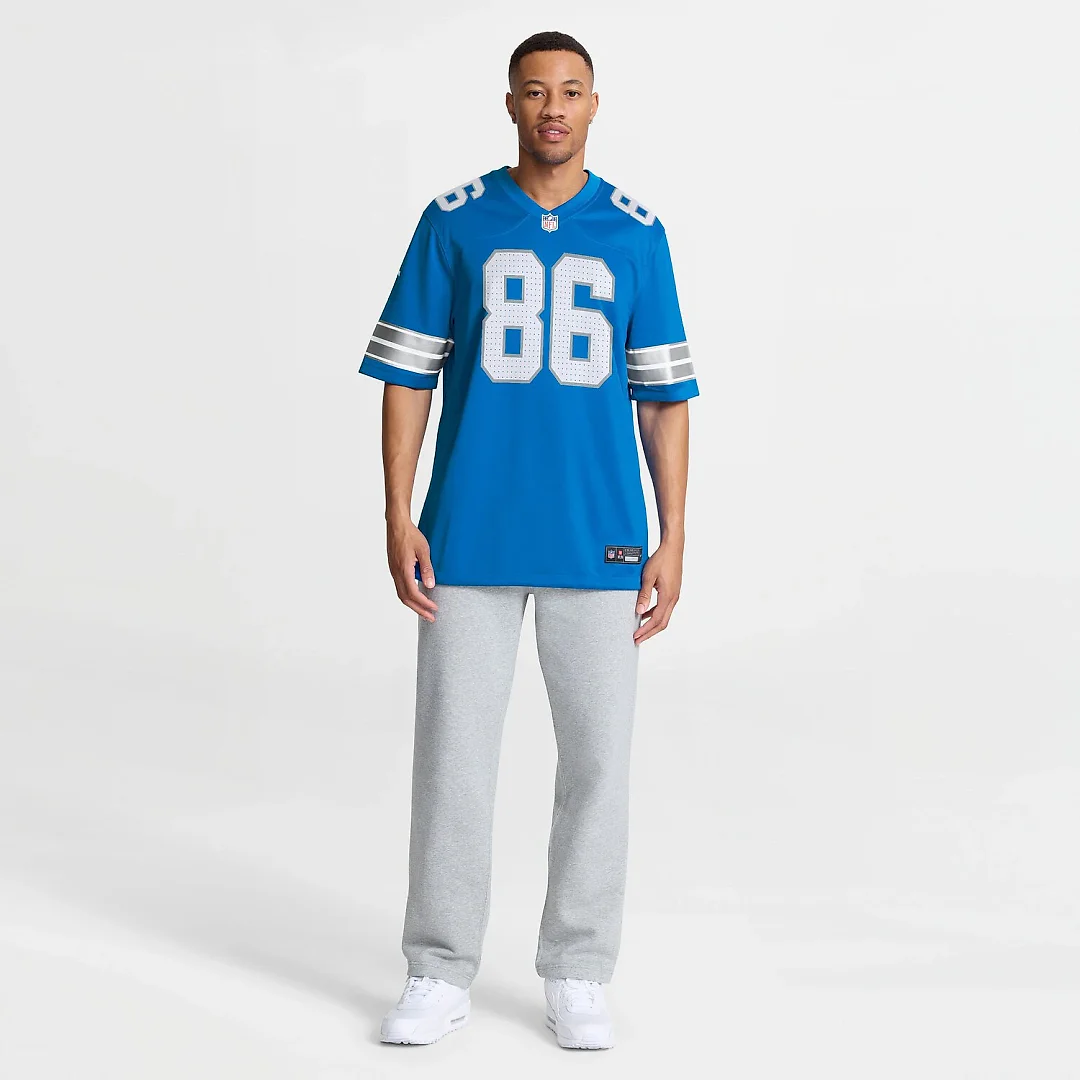 Zennovawear Anthony Firkser Detroit Lions Team Game Jersey - Blue