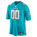 Zennovawear Miami Dolphins Custom Game Jersey - Aqua