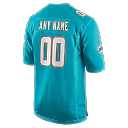 Zennovawear Miami Dolphins Custom Game Jersey - Aqua