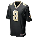 Zennovawear Archie Manning New Orleans Saints Game Retired Player Jersey - Black