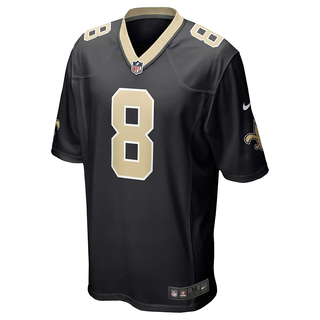 Zennovawear Archie Manning New Orleans Saints Retired Player Game Jersey - Black