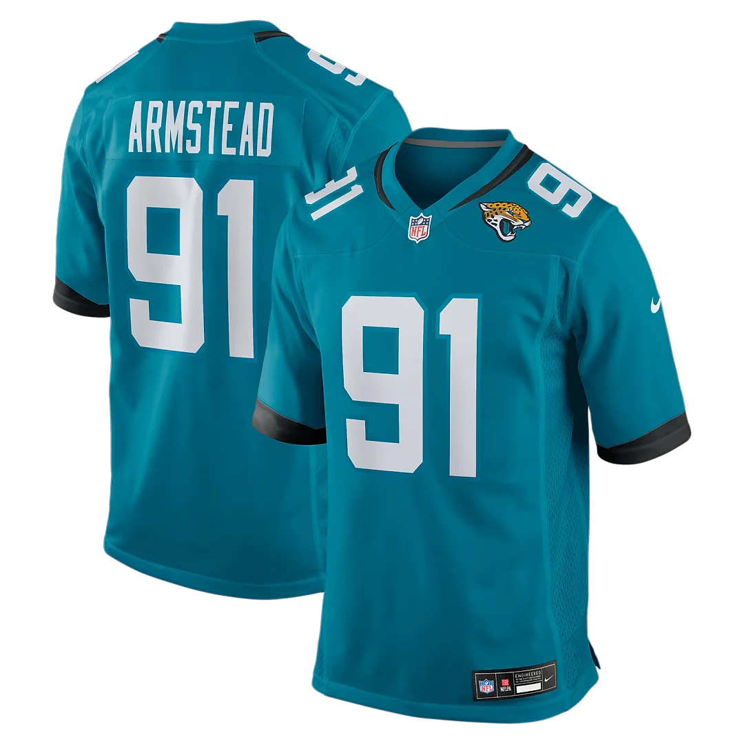Zennovawear Arik Armstead Jacksonville Jaguars Team Game Jersey - Teal