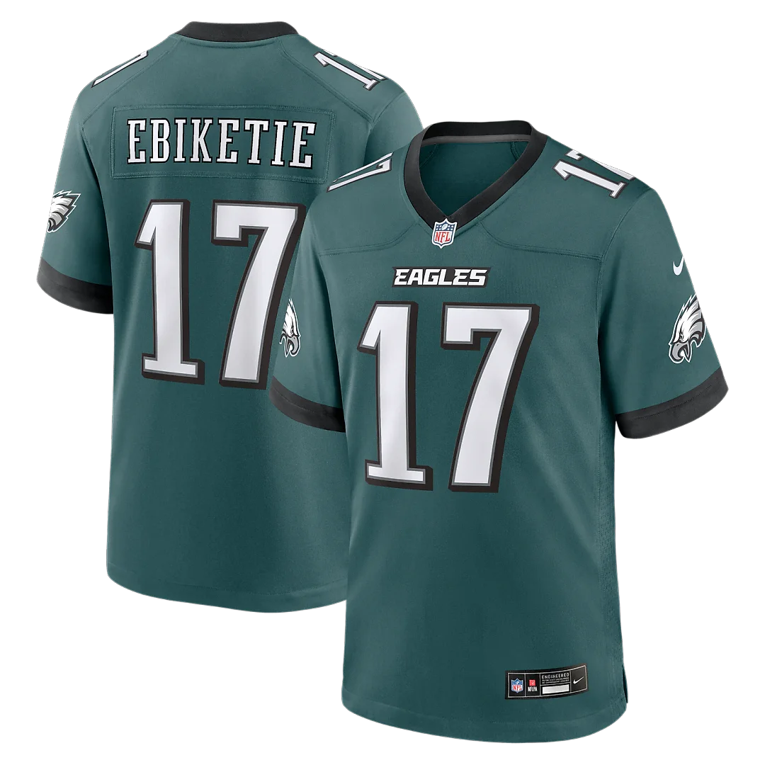 Zennovawear Arnold Ebiketie Philadelphia Eagles Team Game Jersey - Midnight Green