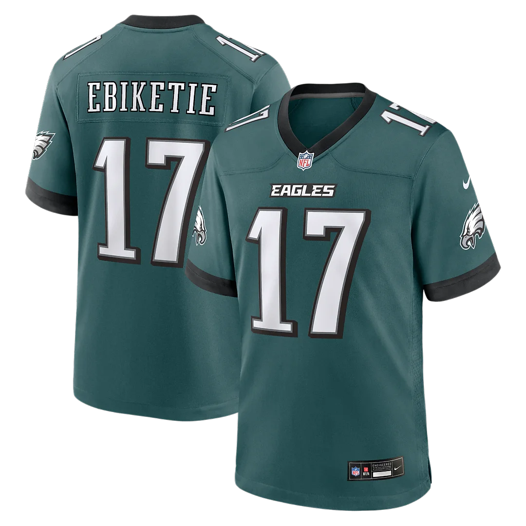 Zennovawear Arnold Ebiketie Philadelphia Eagles Team Game Jersey - Midnight Green