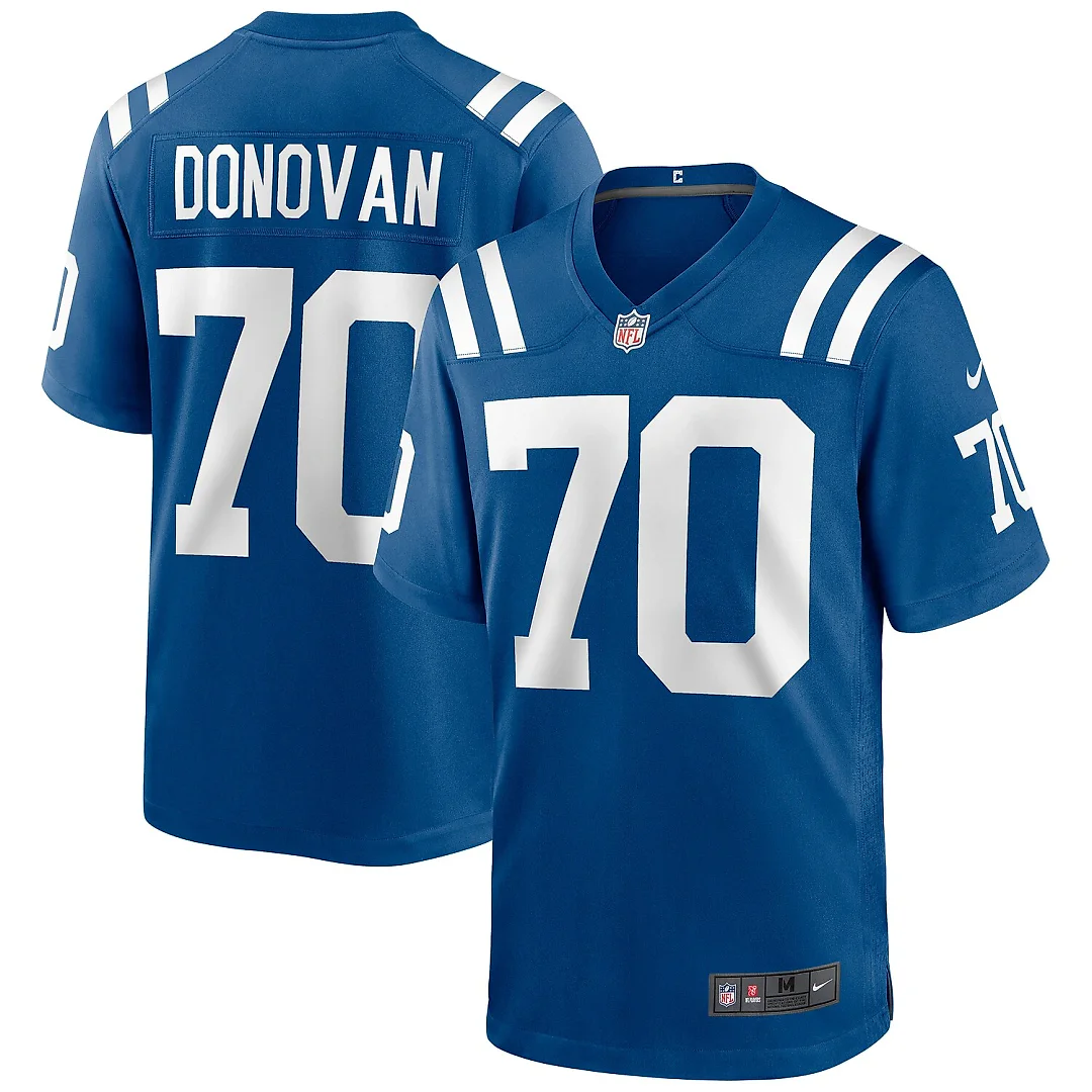 Zennovawear Art Donovan Indianapolis Colts Game Retired Player Jersey - Royal