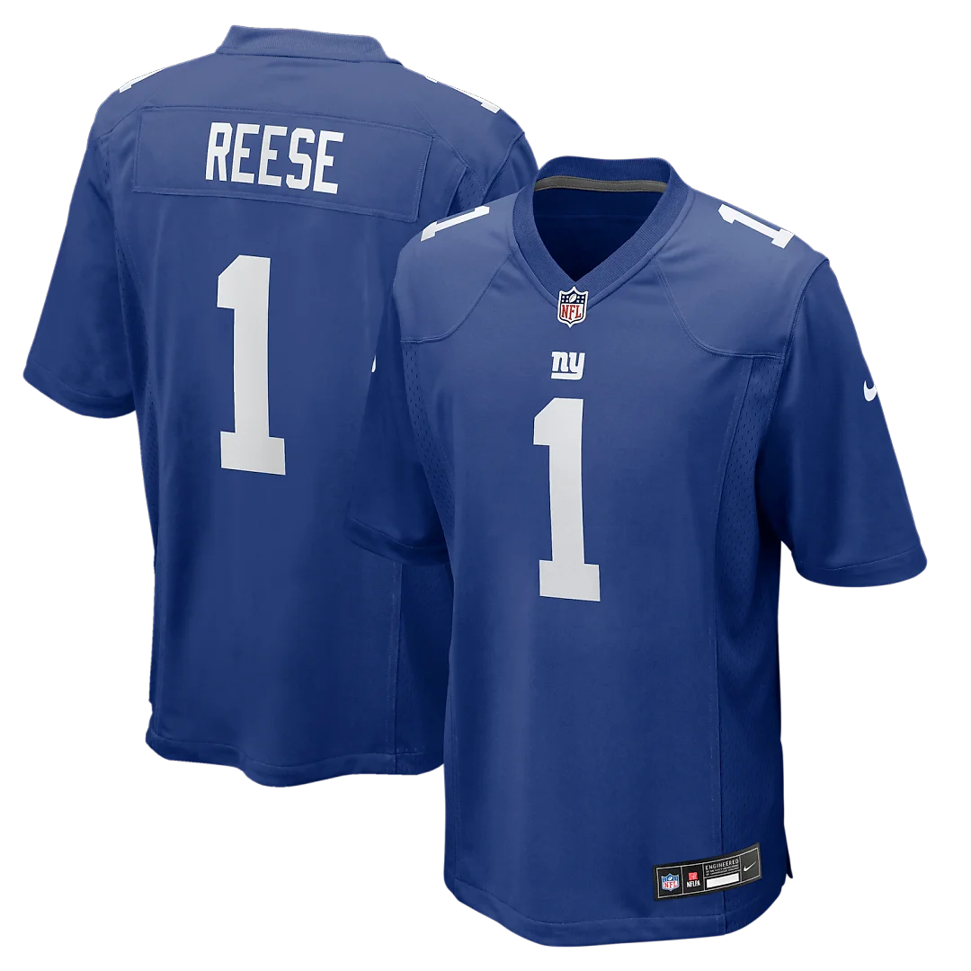 Zennovawear Arvell Reese New York Giants 2026 NFL Draft First Round Pick No. 5 Team Game Jersey - Royal