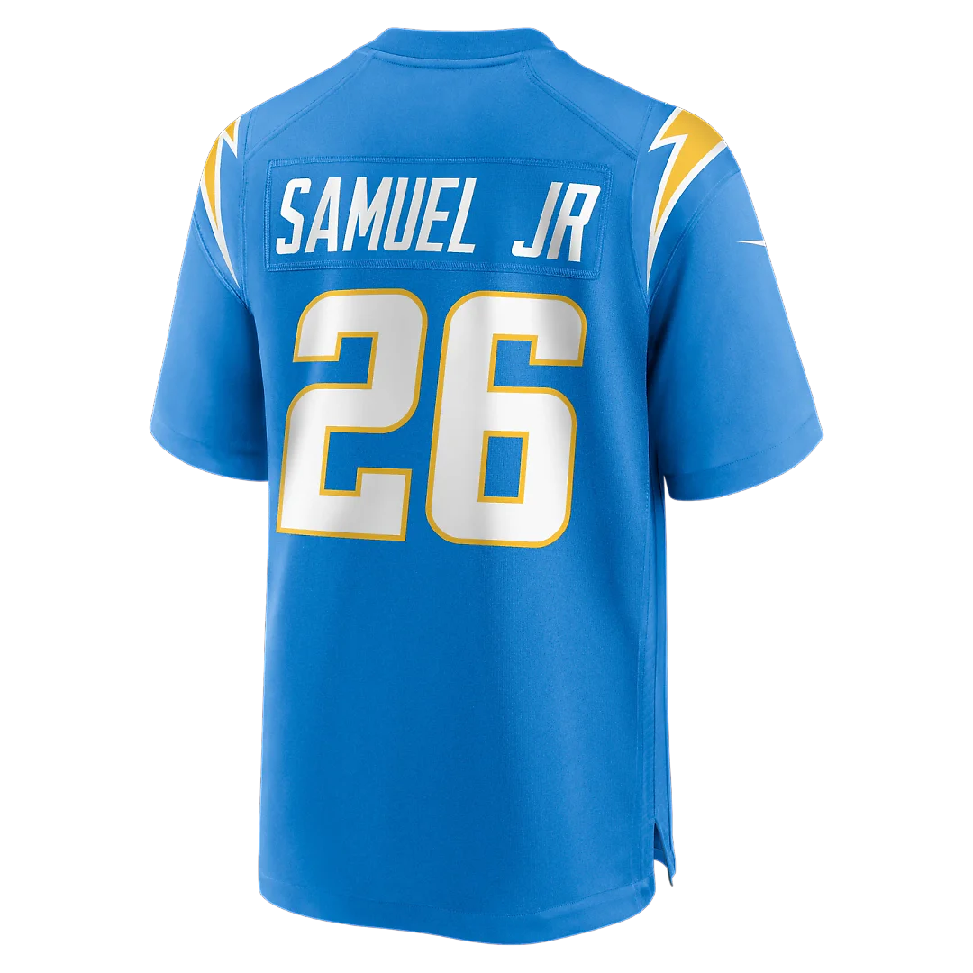 Zennovawear Asante Samuel Jr. Los Angeles Chargers Game Player Jersey - Powder Blue