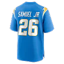 Zennovawear Asante Samuel Jr. Los Angeles Chargers Game Player Jersey - Powder Blue