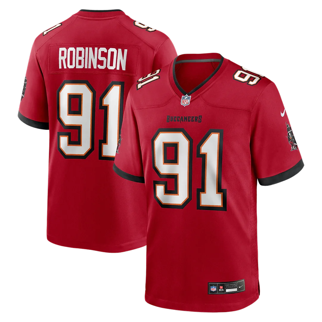 Zennovawear A'Shawn Robinson Tampa Bay Buccaneers Team Game Jersey - Red