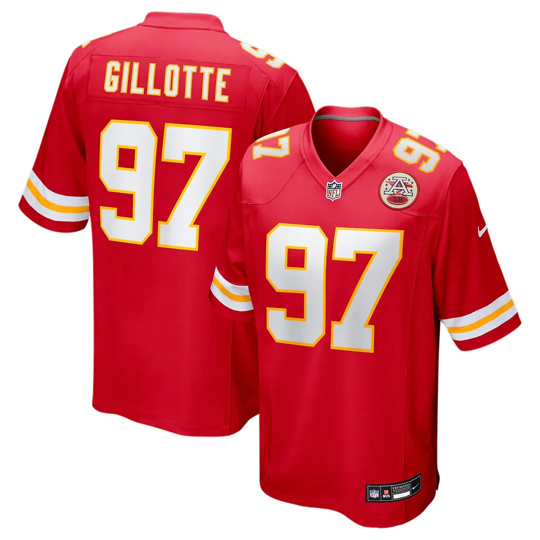 Zennovawear Ashton Gillotte Kansas City Chiefs Team Game Jersey - Red