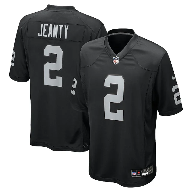 Zennovawear Ashton Jeanty Las Vegas Raiders Team Game Jersey - Black
