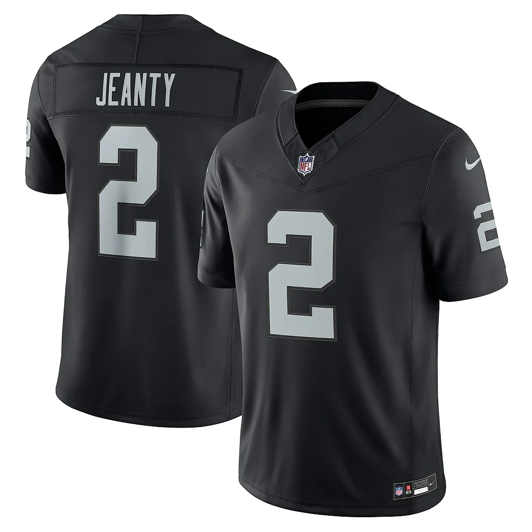 Zennovawear Ashton Jeanty Las Vegas Raiders Team Vapor FUSE. Stitched Limited Jersey - Black