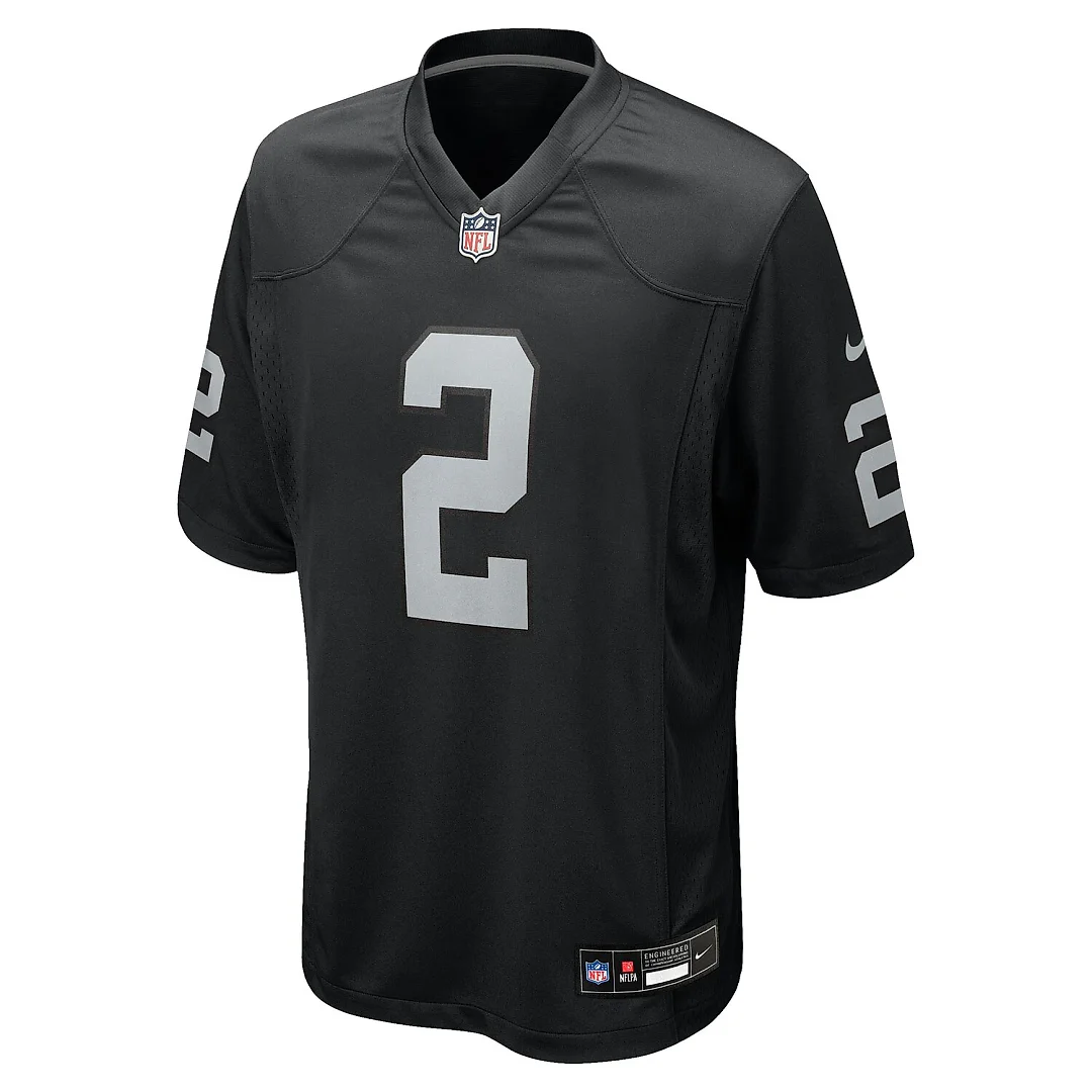 Zennovawear Ashton Jeanty Las Vegas Raiders Team Game Jersey - Black