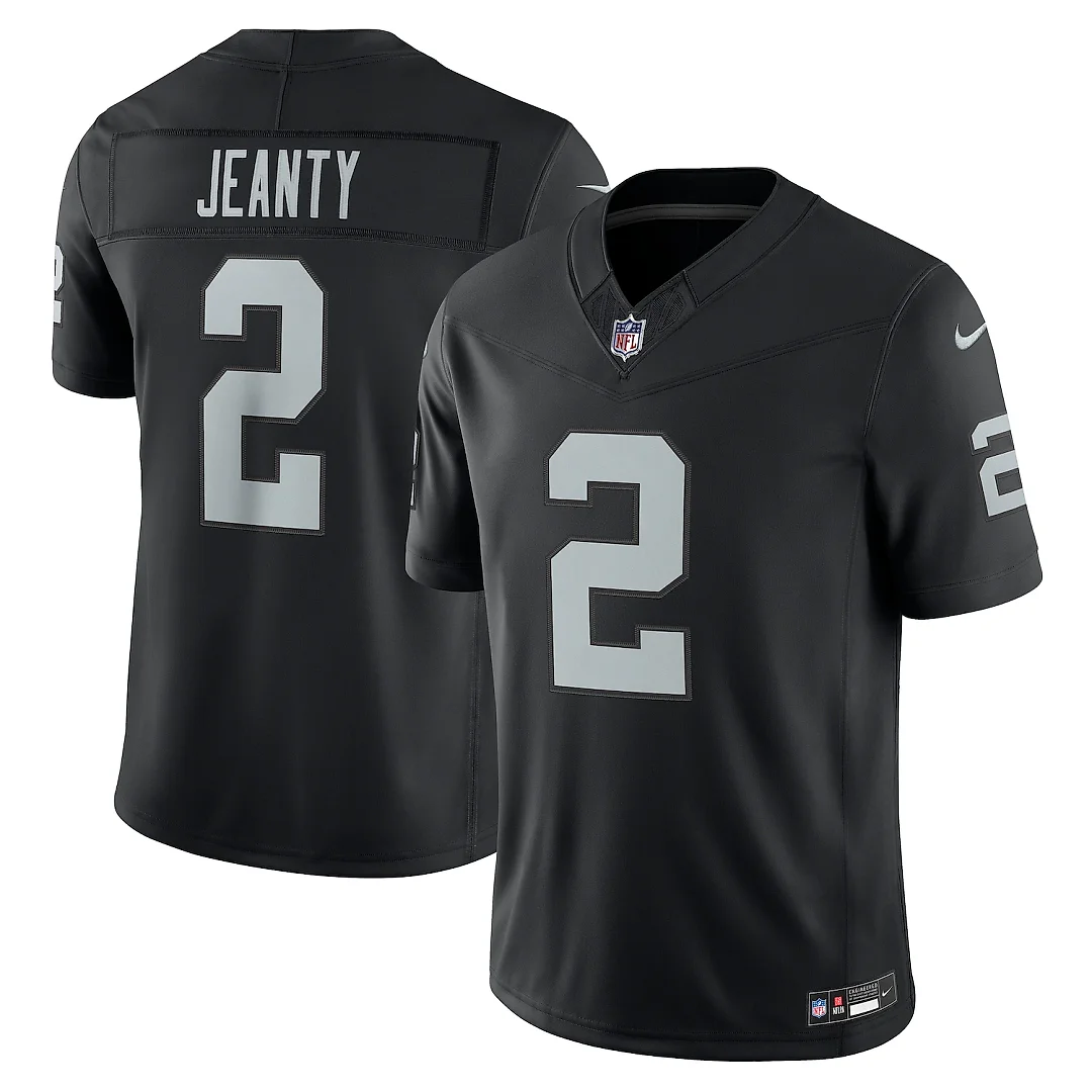 Zennovawear Ashton Jeanty Las Vegas Raiders Team Vapor FUSE. Stitched Limited Jersey - Black