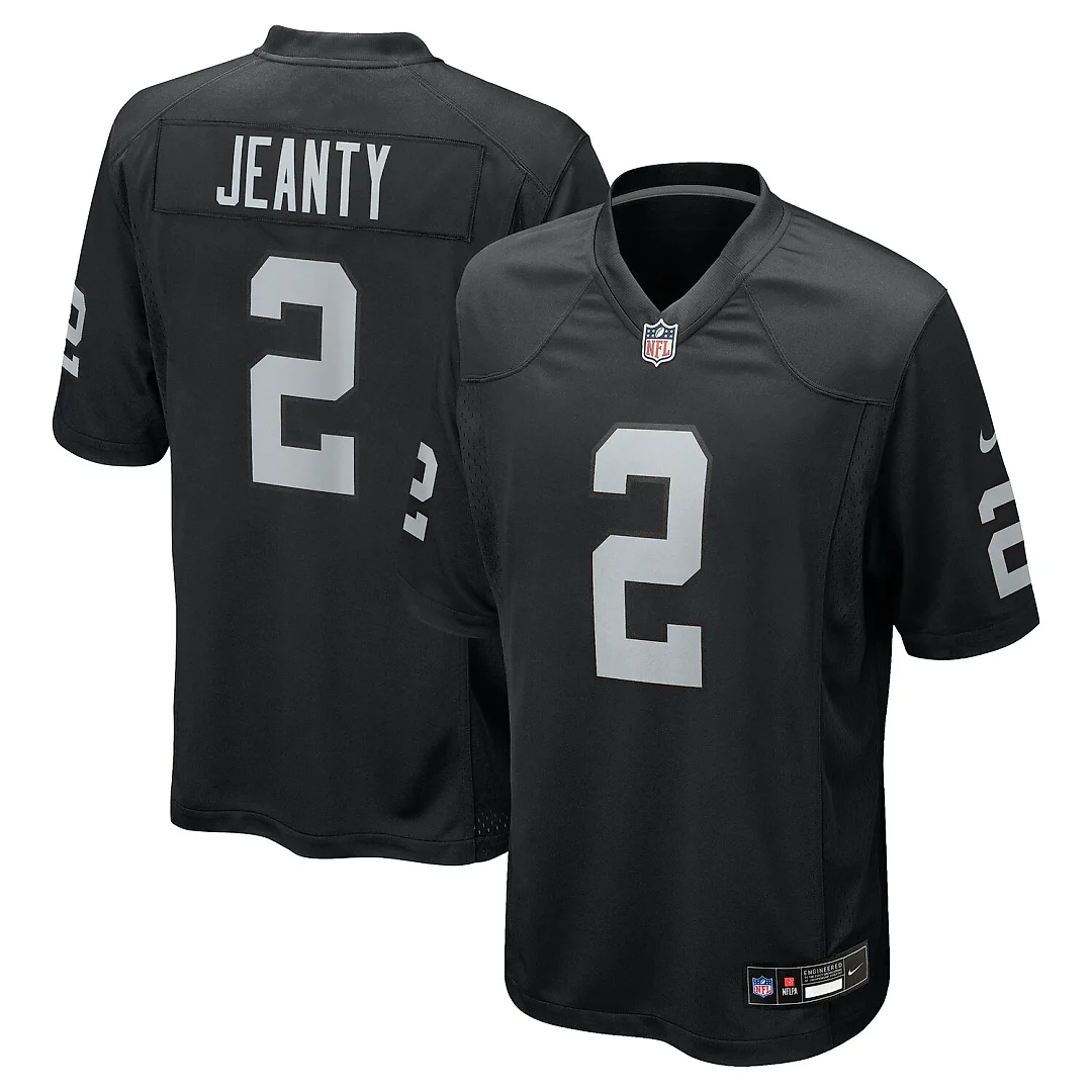 Zennovawear Ashton Jeanty Las Vegas Raiders Team Game Jersey - Black