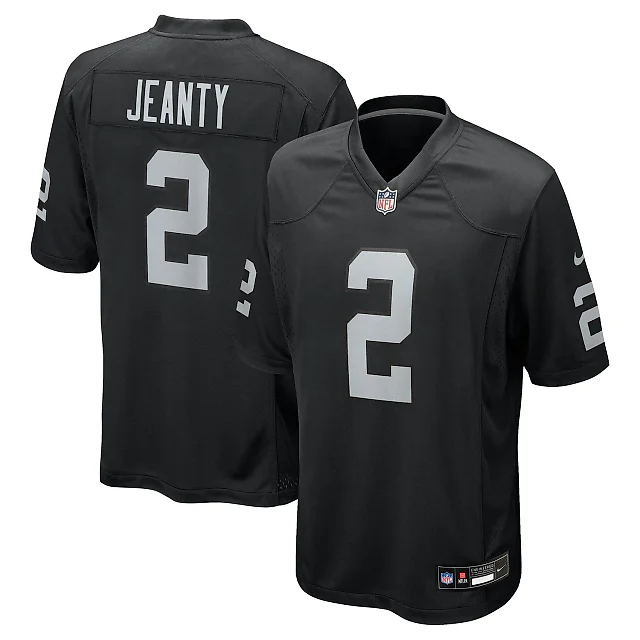 Zennovawear Ashton Jeanty Las Vegas Raiders Team Game Jersey - Black