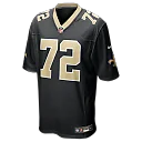 Zennovawear Asim Richards New Orleans Saints Team Game Jersey - Black