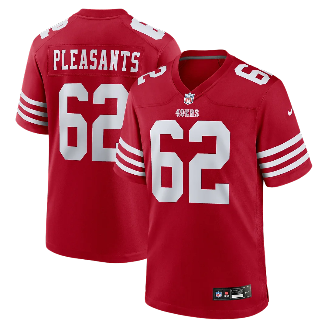 Zennovawear Austen Pleasants San Francisco 49ers Team Game Jersey - Scarlet