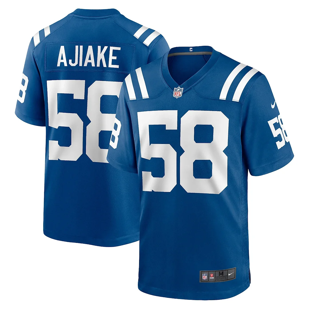 Zennovawear Austin Ajiake Indianapolis Colts Game Jersey - Royal