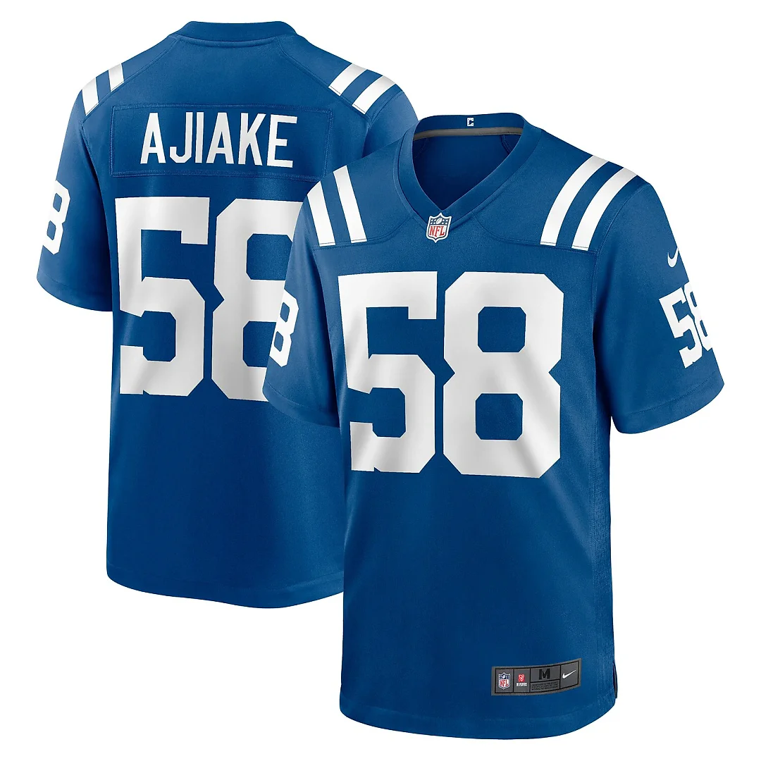 Zennovawear Austin Ajiake Indianapolis Colts Game Jersey - Royal