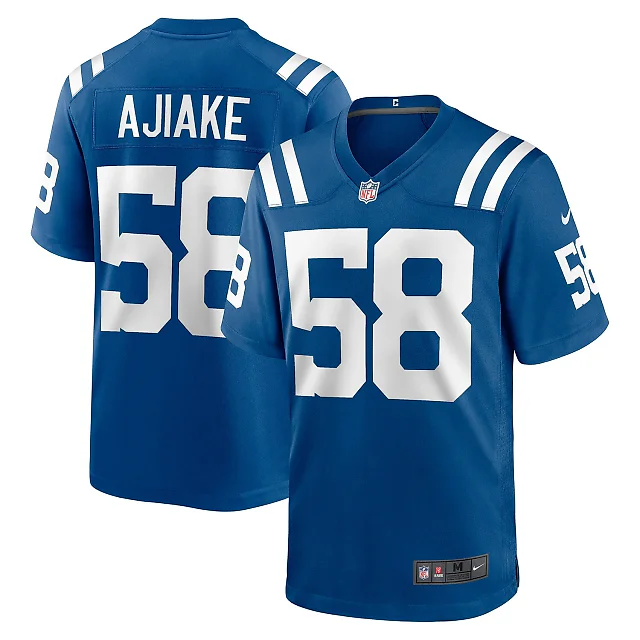 Zennovawear Austin Ajiake Indianapolis Colts Game Jersey - Royal