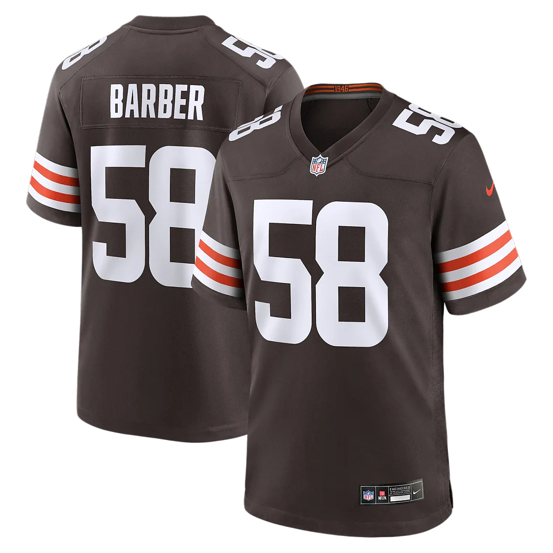 Zennovawear Austin Barber Cleveland Browns Team Game Jersey - Brown