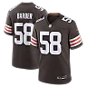 Zennovawear Austin Barber Cleveland Browns Team Game Jersey - Brown