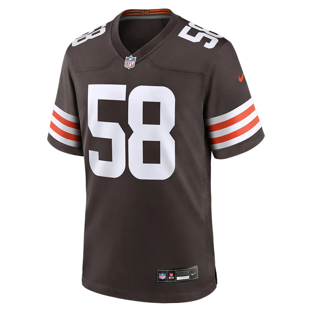 Zennovawear Austin Barber Cleveland Browns Team Game Jersey - Brown
