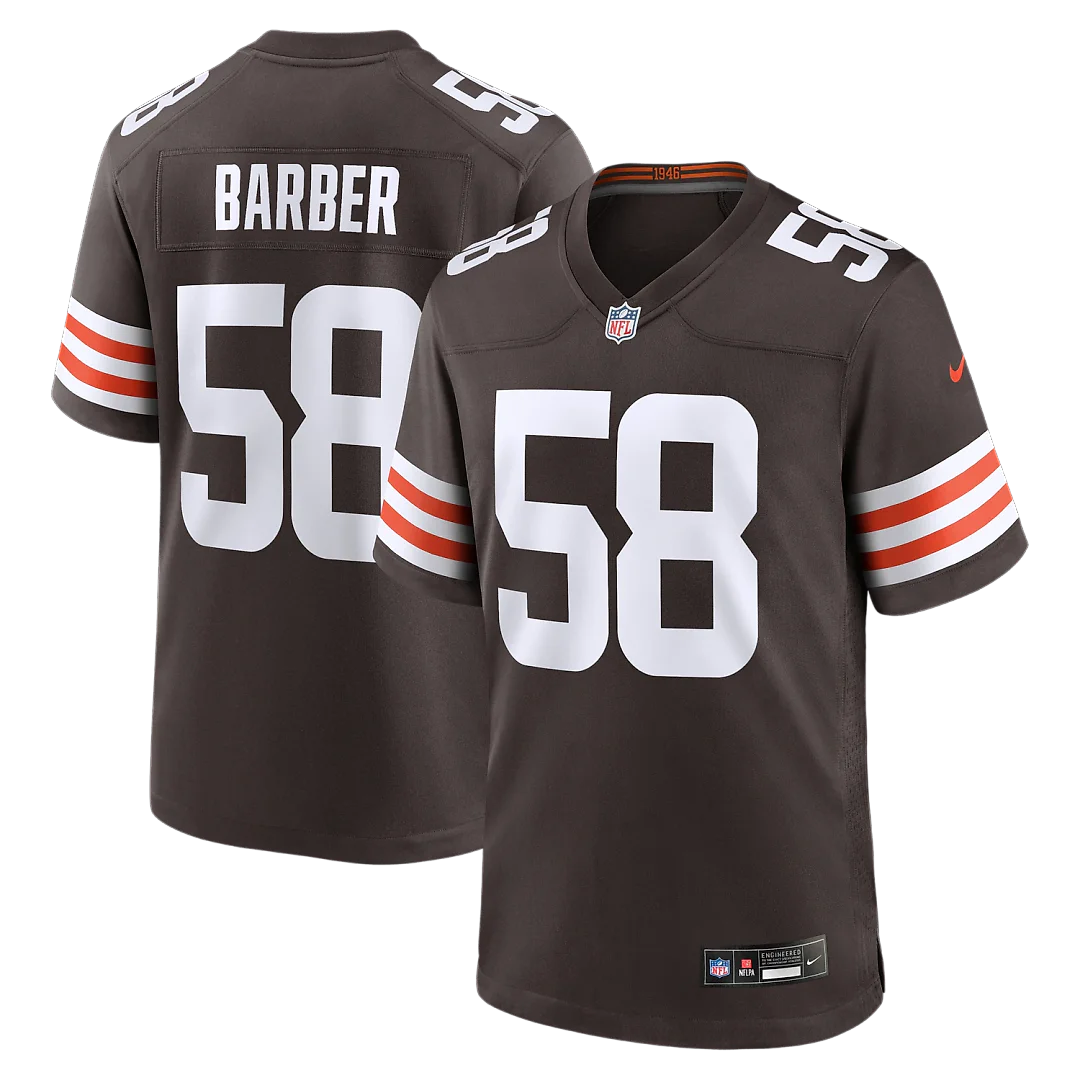 Zennovawear Austin Barber Cleveland Browns Team Game Jersey - Brown