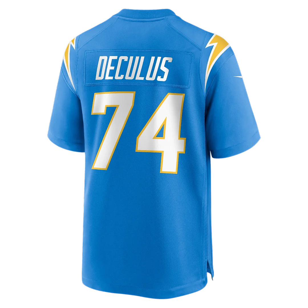 Zennovawear Austin Deculus Los Angeles Chargers Team Game Jersey - Powder Blue