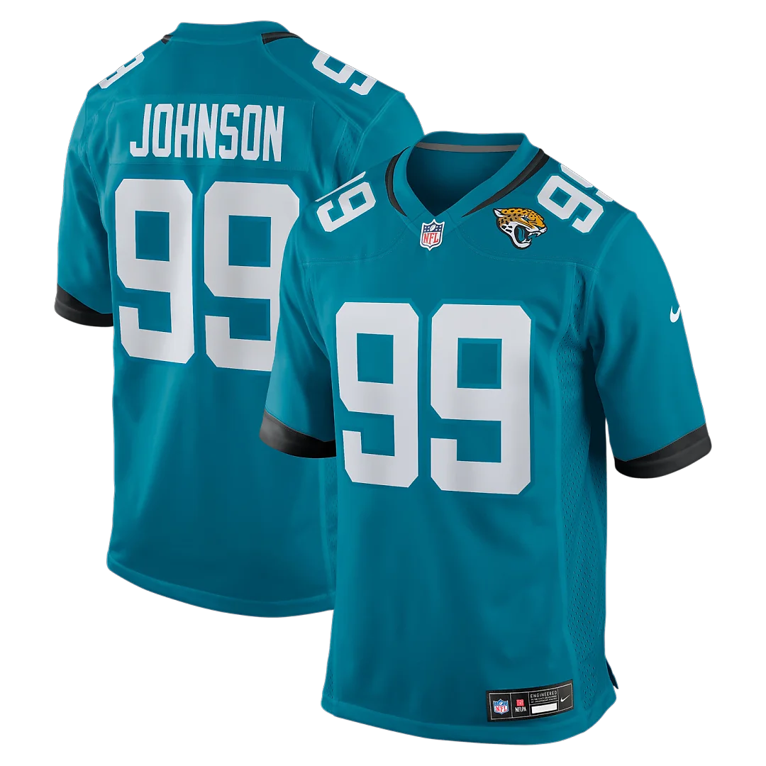Zennovawear Austin Johnson Jacksonville Jaguars Team Game Jersey - Teal