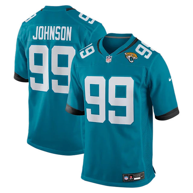 Zennovawear Austin Johnson Jacksonville Jaguars Team Game Jersey - Teal