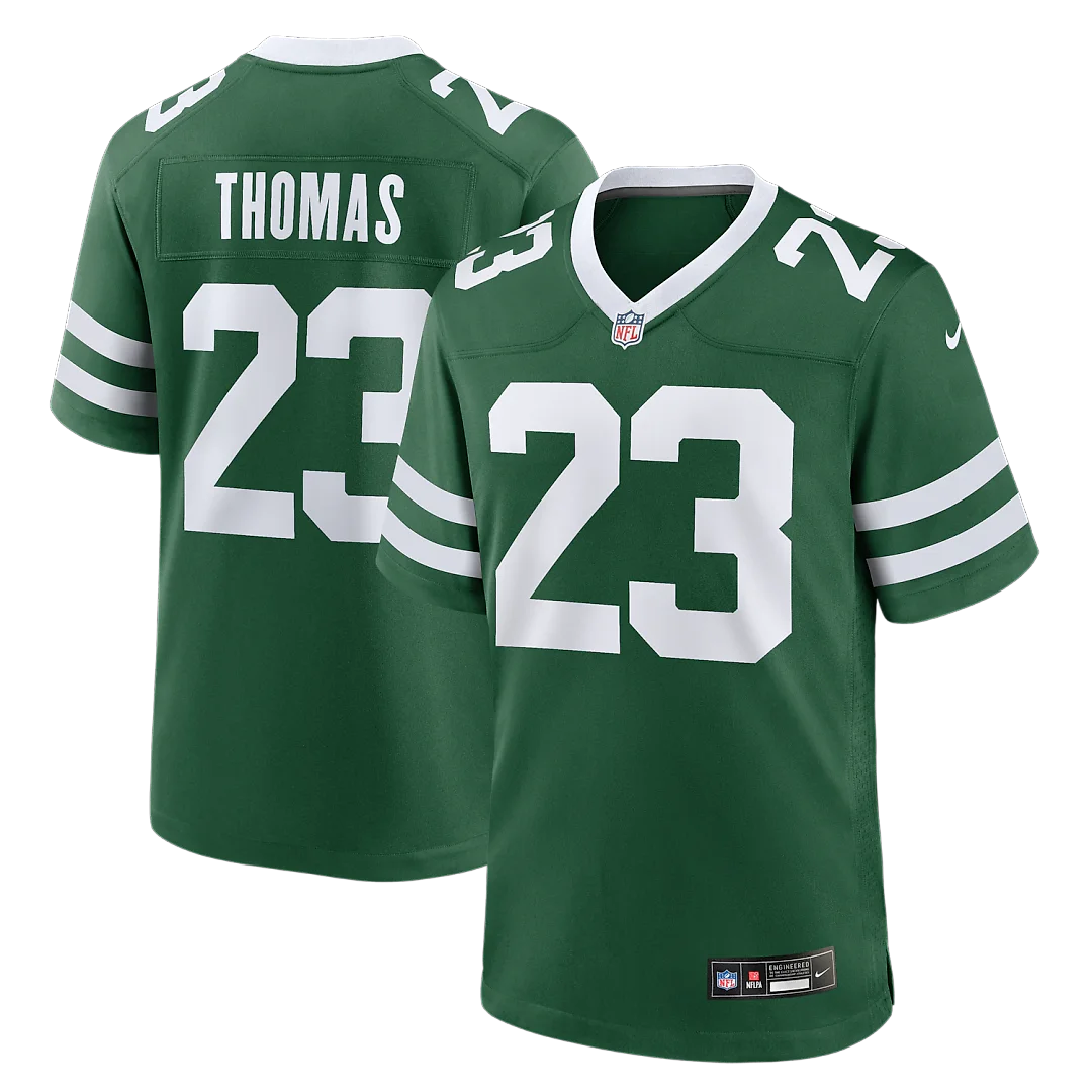 Zennovawear Azareye'h Thomas New York Jets Team Game Jersey - Legacy Green