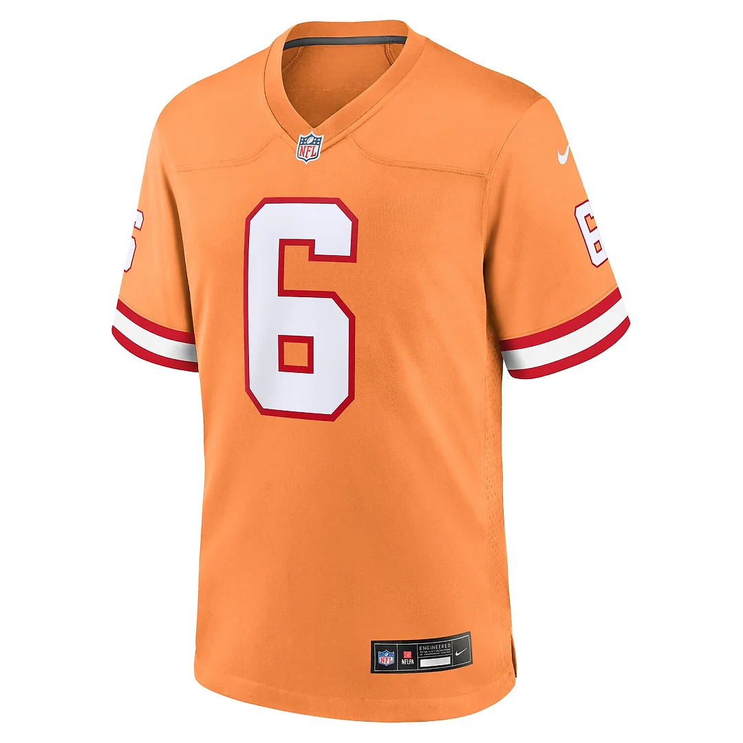 Zennovawear Baker Mayfield Tampa Bay Buccaneers Throwback Game Jersey - Orange