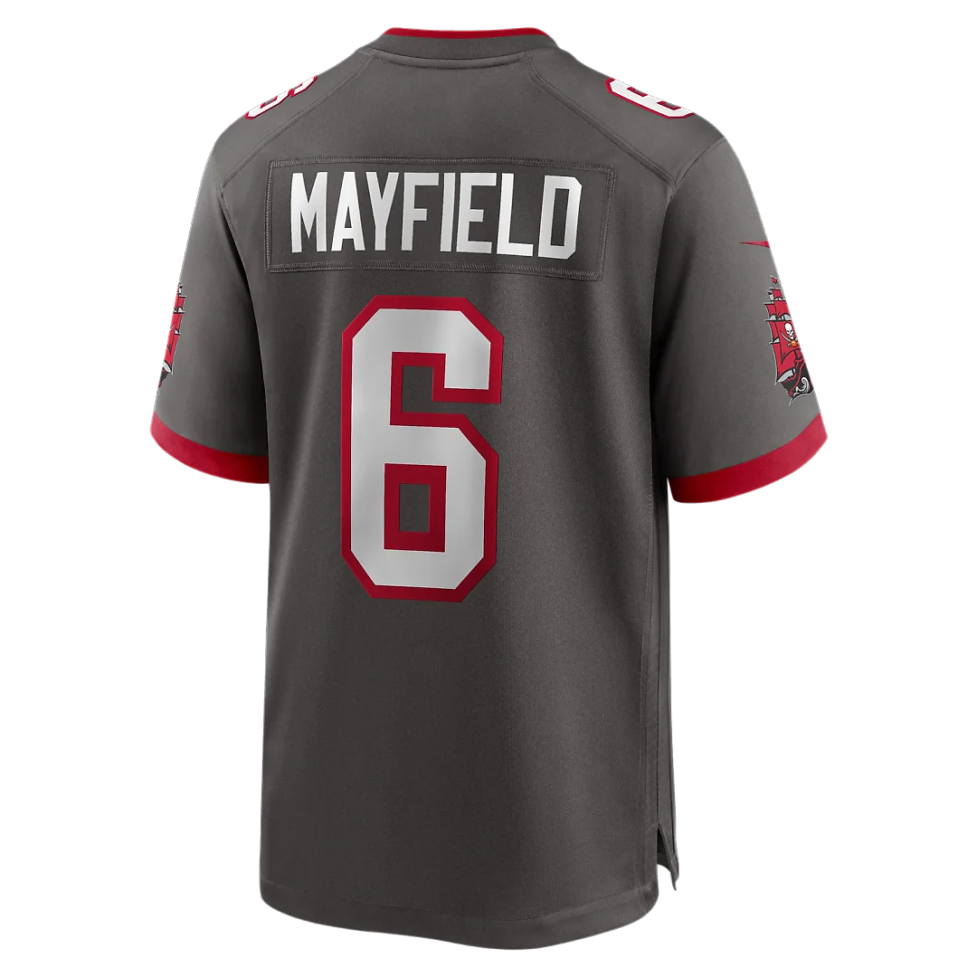 Zennovawear Baker Mayfield Tampa Bay Buccaneers Alternate Game Player Jersey - Pewter