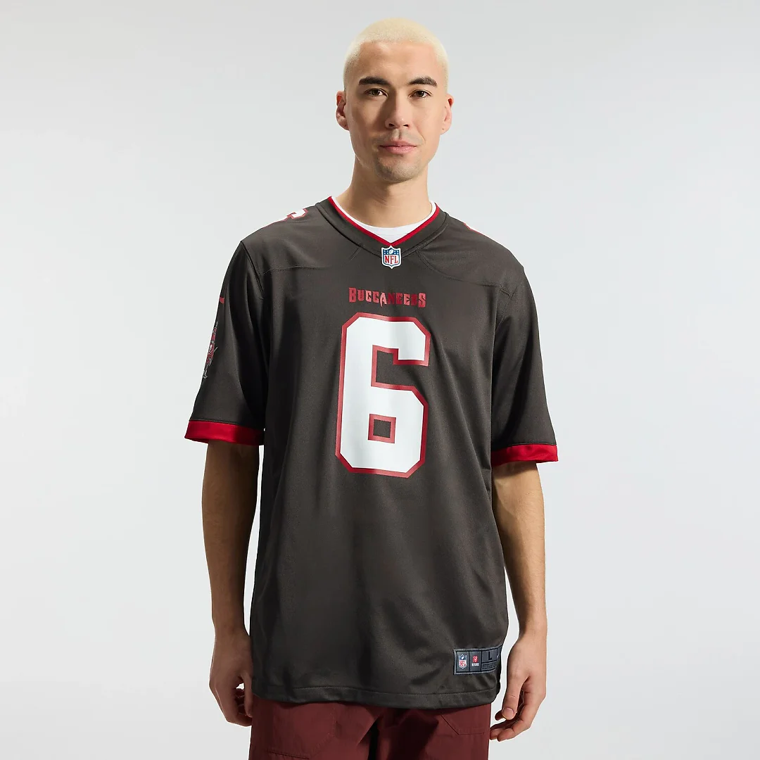 Zennovawear Baker Mayfield Tampa Bay Buccaneers Alternate Game Player Jersey - Pewter