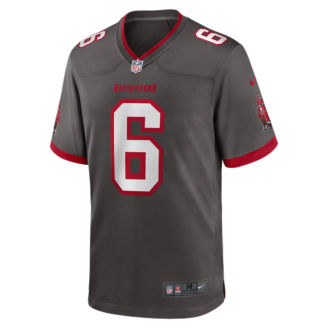 Zennovawear Baker Mayfield Tampa Bay Buccaneers Alternate Game Player Jersey - Pewter