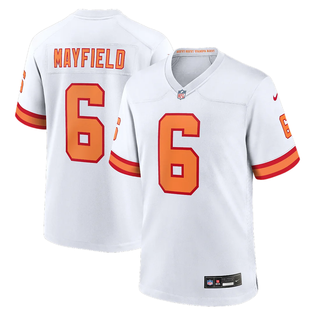 Zennovawear Baker Mayfield '76 Tampa Bay Buccaneers Player Game Jersey - White