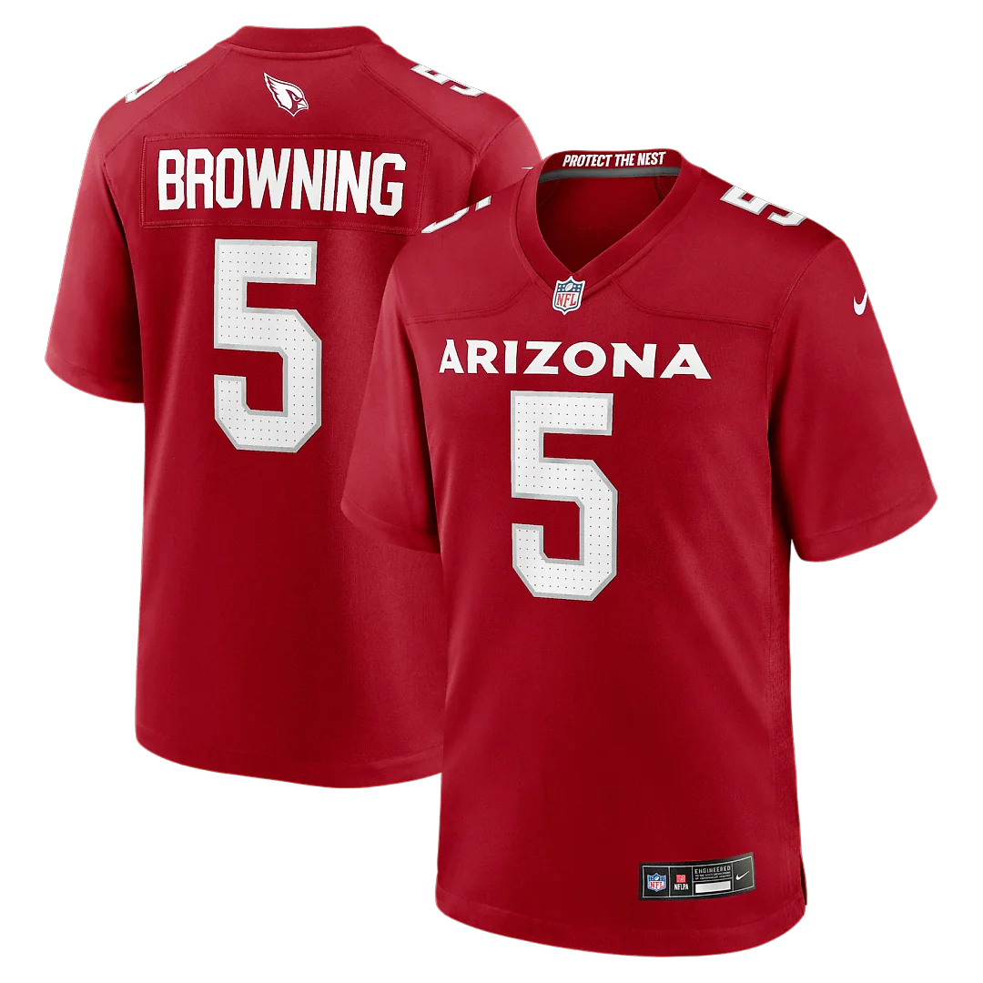 Zennovawear Baron Browning Arizona Cardinals Team Game Jersey - Cardinal