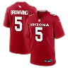 Zennovawear Baron Browning Arizona Cardinals Team Game Jersey - Cardinal