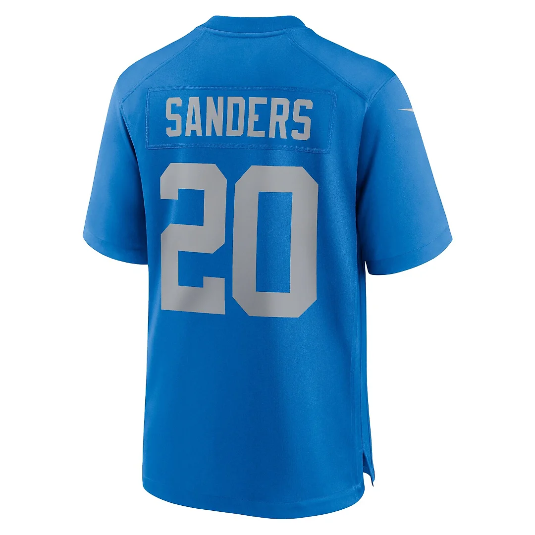 Zennovawear Barry Sanders Detroit Lions Alternate Game Jersey - Blue