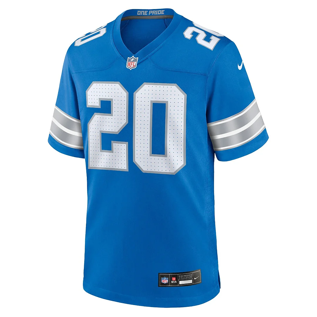 Zennovawear Barry Sanders Detroit Lions Retired Player Game Jersey - Blue