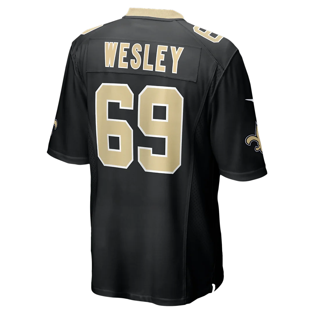 Zennovawear Barry Wesley New Orleans Saints Team Game Jersey - Black