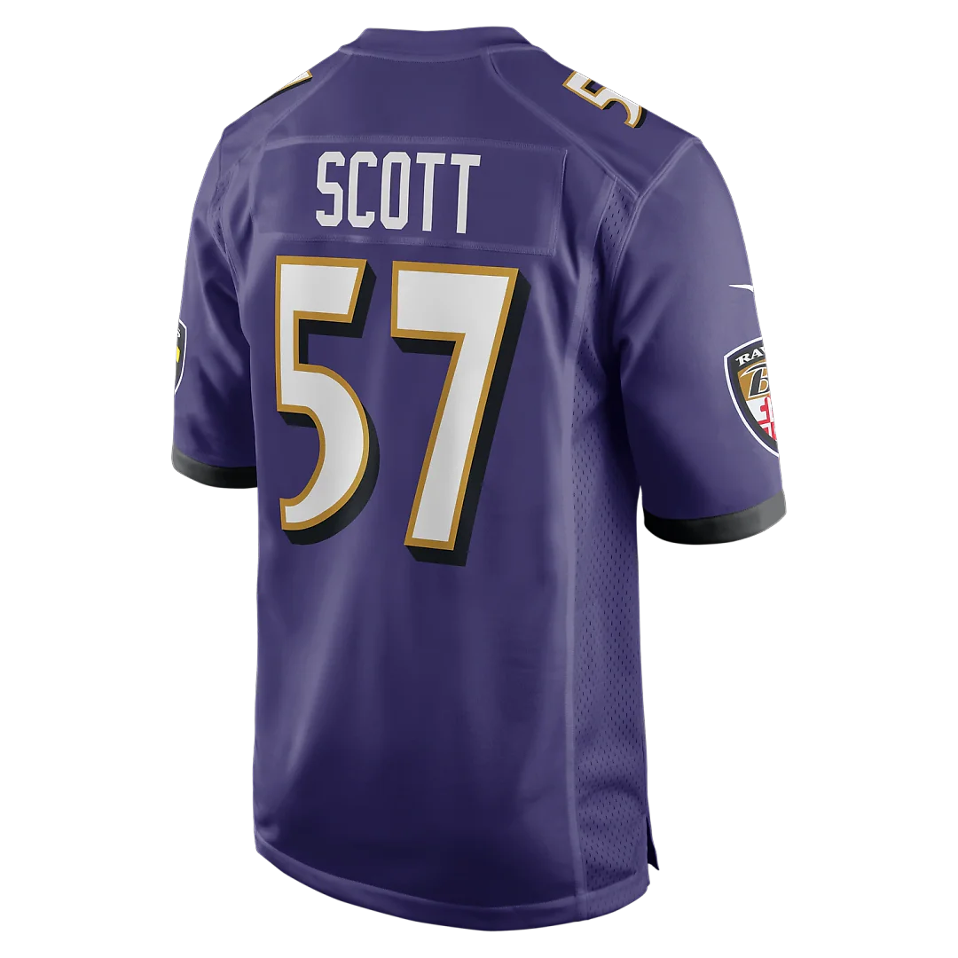Zennovawear Bart Scott Baltimore Ravens Game Retired Player Jersey - Purple
